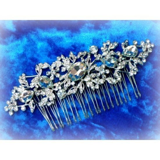 Гребешок горный хрусталь, жемчуг "Летто" (Итальянский дизайн)