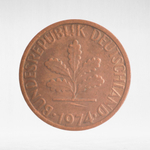 Germany, 1 Pfennig, 1974, (Stuttgart Mint - "F"), VF