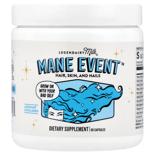 Legendairy Milk, Mane Action™, средство для здоровья волос, кожи и ногтей, 60 капсул