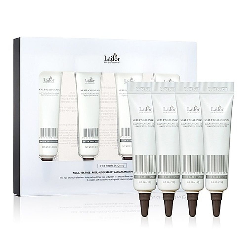 Lador Пилинг для кожи головы - Scalp scaling spa, 4*15г