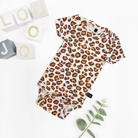 Боди с коротким рукавом LooJoo Леопард