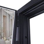 Стальная дверь "Сапсан" с зеркалом (адаптивная замковая часть)