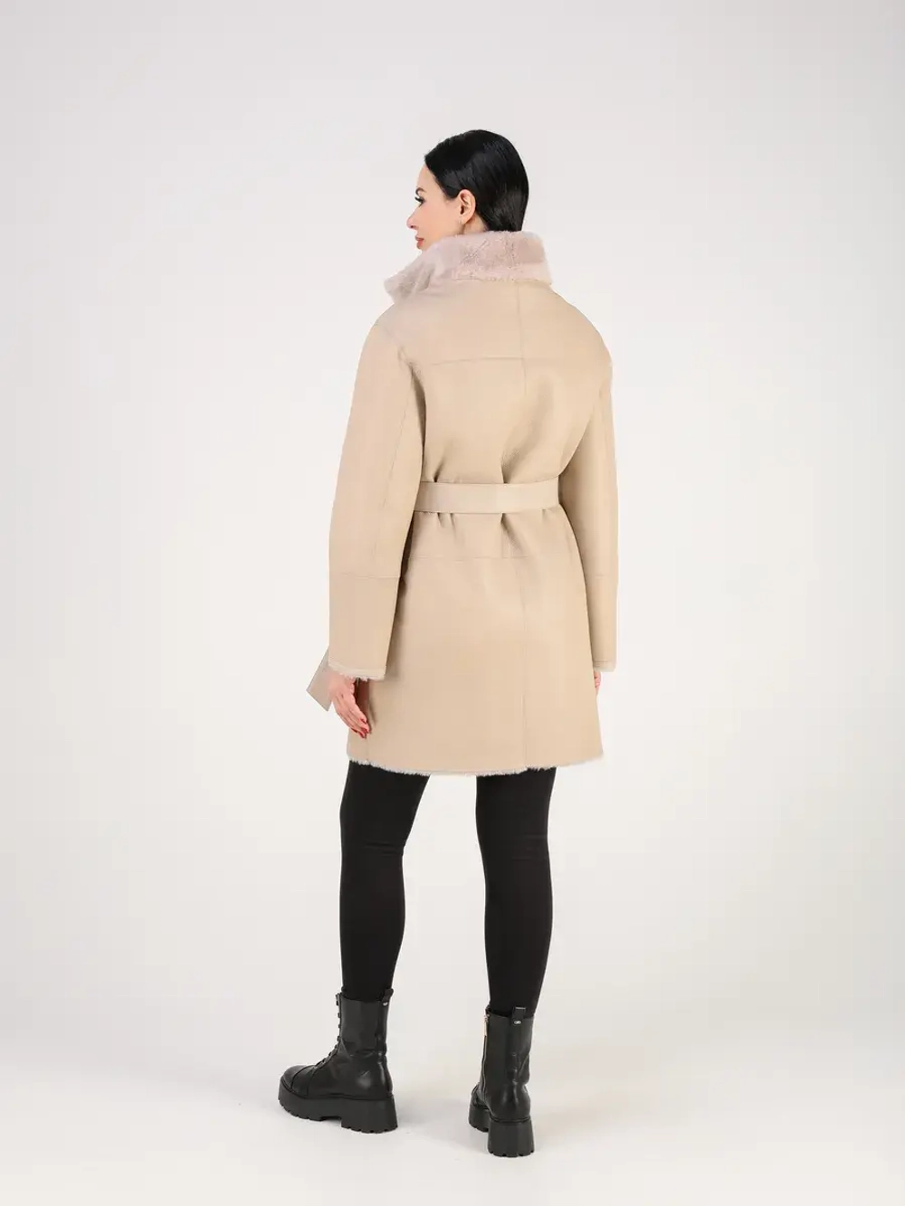 Дубленка зимняя шуба натуральная двухсторонняя