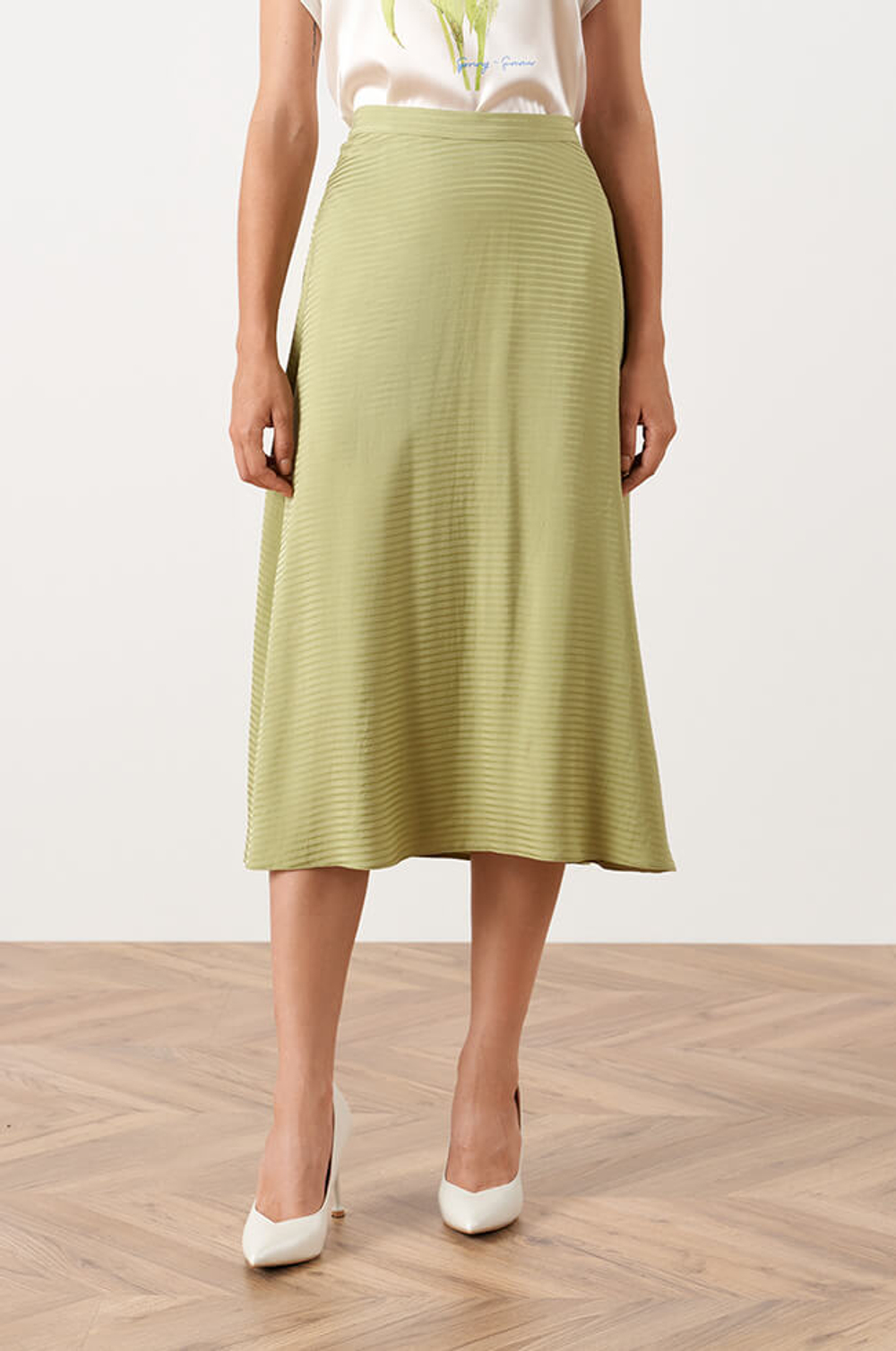 4826 Юбка женская (оливковый)