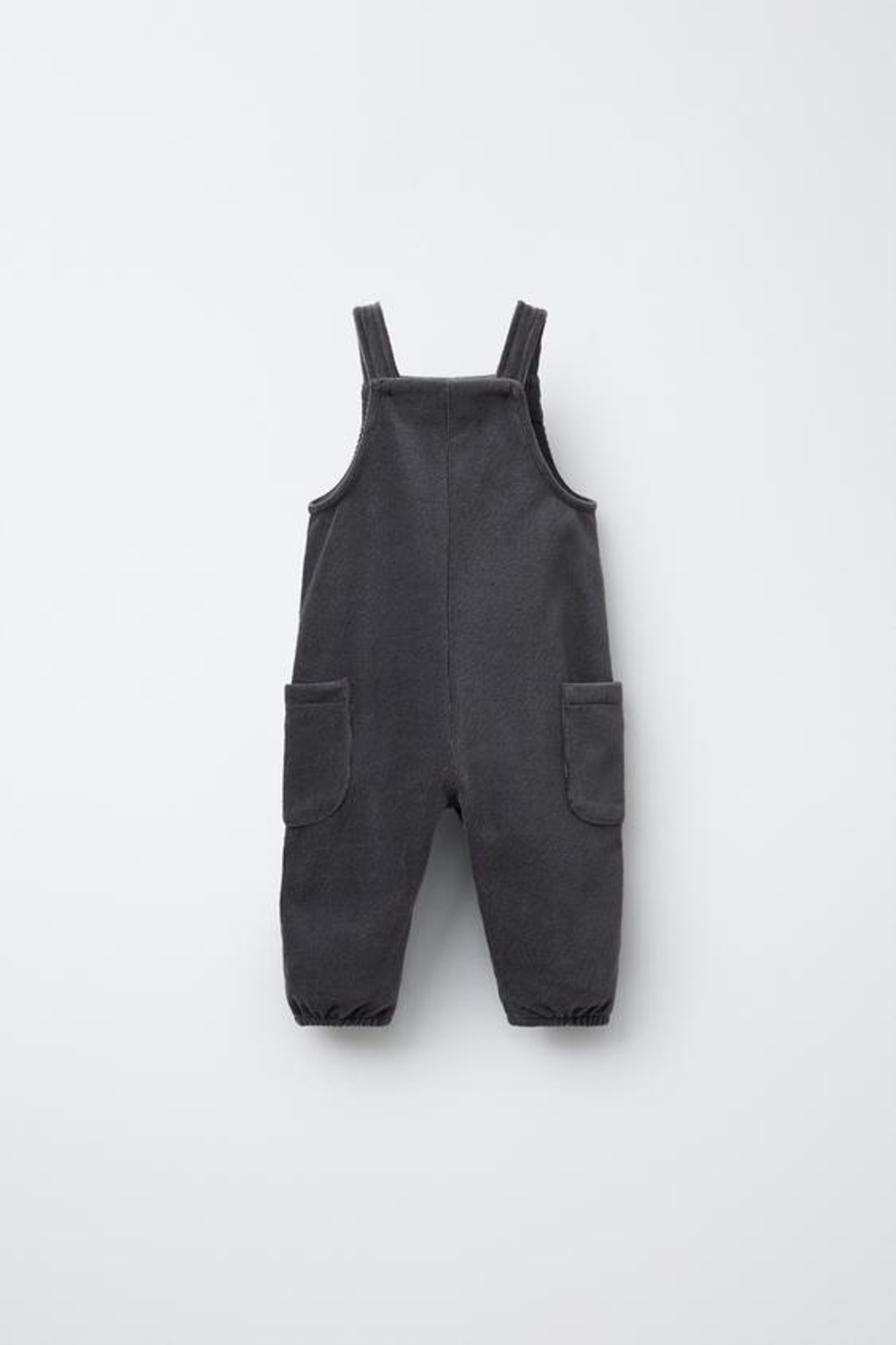 ZARA ВЕЛЬВЕТОВЫЙ КОМБИНЕЗОН С КАРМАНАМИ, СЕРО-СИНИЙ