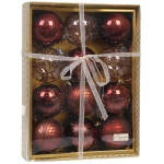 Новогодние шары «Волшебство ночи» 8 см (набор 12 шт), Шоколад