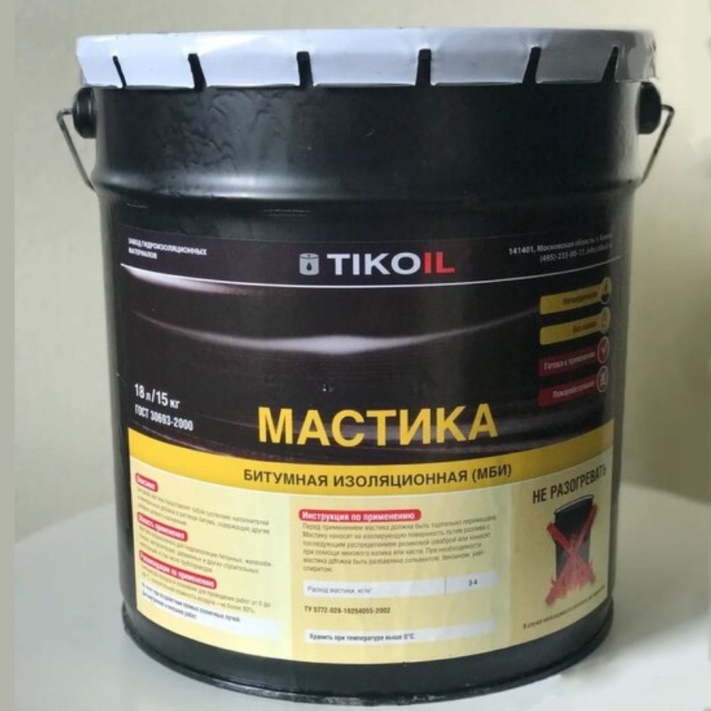 Мастика битумная TIKOIL ЭКОНОМ 15 кг