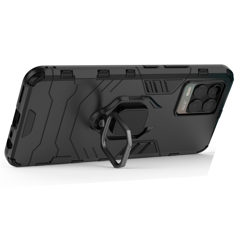 Противоударный чехол с кольцом Panther Case для Realme 8 Pro