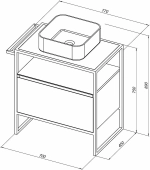 Тумба с раковиной Allen Brau Priority 70 1.31001.WM белый матовый
