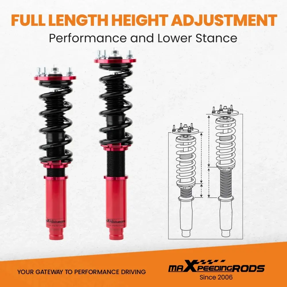 Adjustable Shock Coilovers Lowering Kit подходит для автомобиля Honda Accord 98-02 CG compatible for Acura TL 99-03