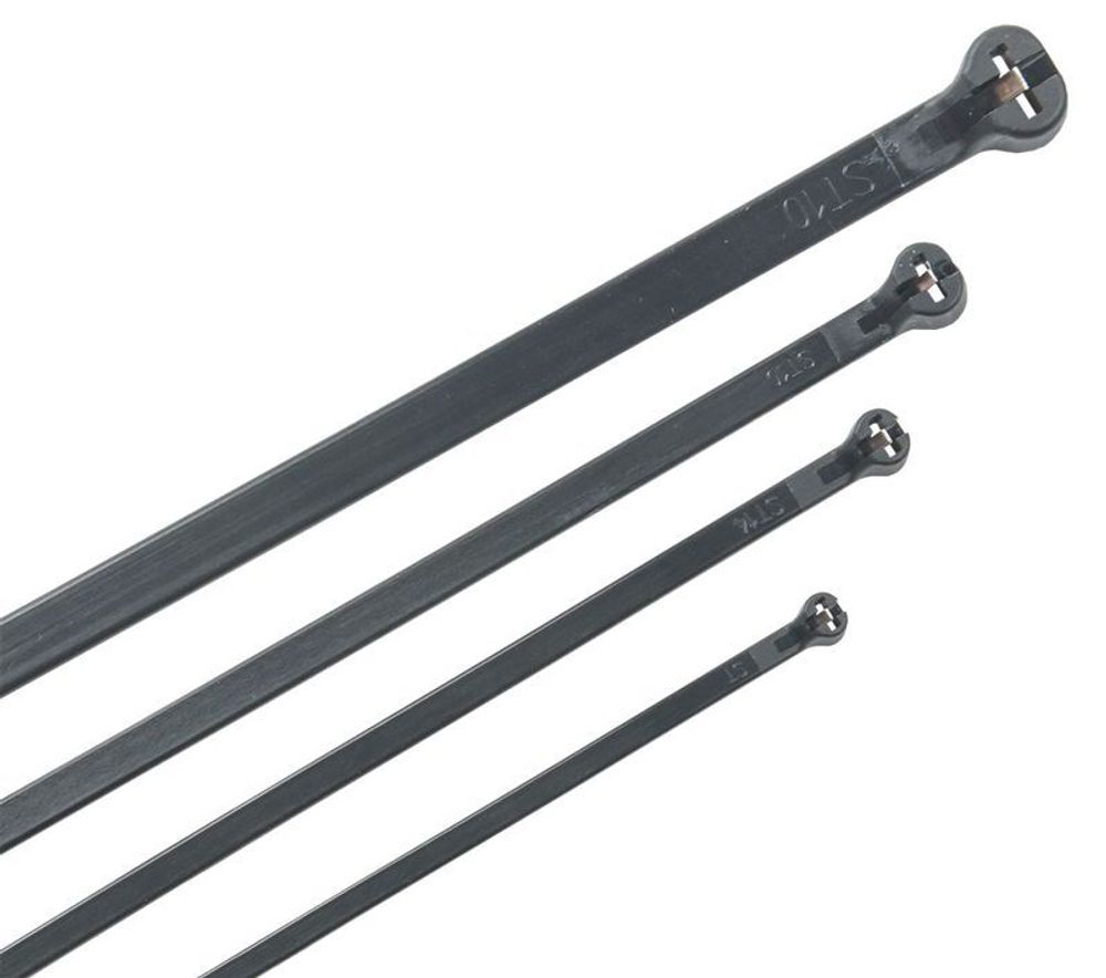 Хомут Хку 2.5х100мм со стальным замком черн. (уп.100шт) IEK UHH34-D025-100-100-K02