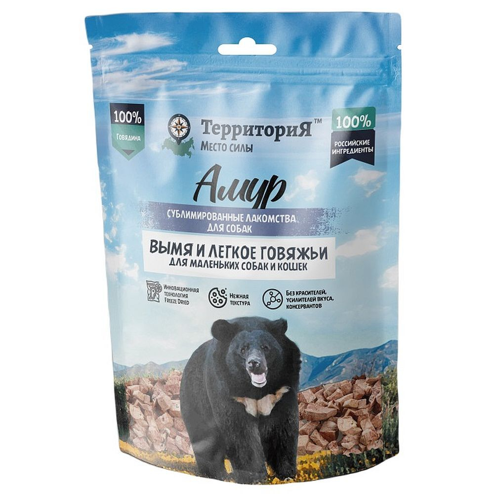 Лакомство для собак мелких пород и кошек ТерриториЯ Амур, Микс, пакет 45г