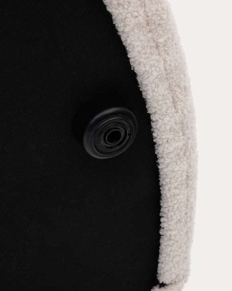 Пуф Kaeli Ø43х44 см со съемным чехлом из букле цвета экрю