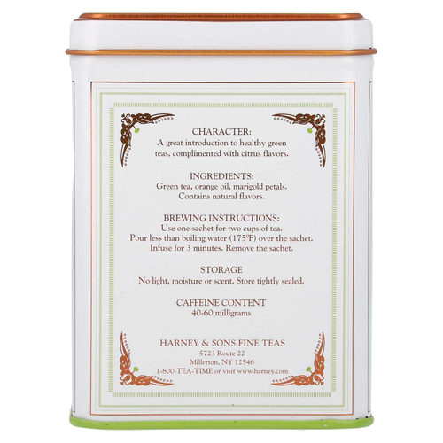 Harney & Sons, Classic Collection, лимонно-зеленый, 20 пакетиков, 40 г (1,4 унции)