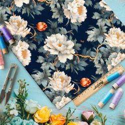 Ткань премиум Оксфорд 600D ночная цветочная изгородь