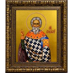 Сократ Анкирский, пресвитер, священномученик. Икона на холсте.