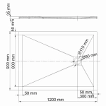 Душевой поддон WasserKRAFT Dill 61T07 120х90