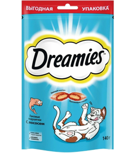 Дримис Лакомства для кошек лосось 140гр.