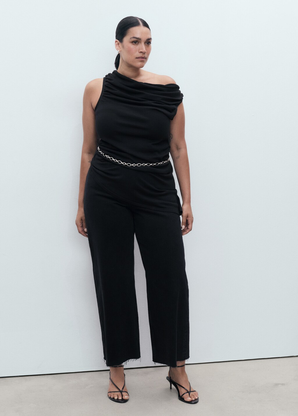 Джинсы-кюлоты Catherin с высокой талией