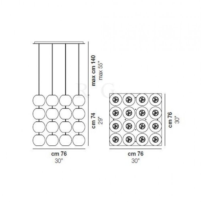 Подвесной светильник Vistosi OTO SP CUBE 1