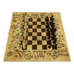 Набор 3 игры "Рыцари" (шахматы, нарды шашки, игральная складная доска 40 x 40 см.)