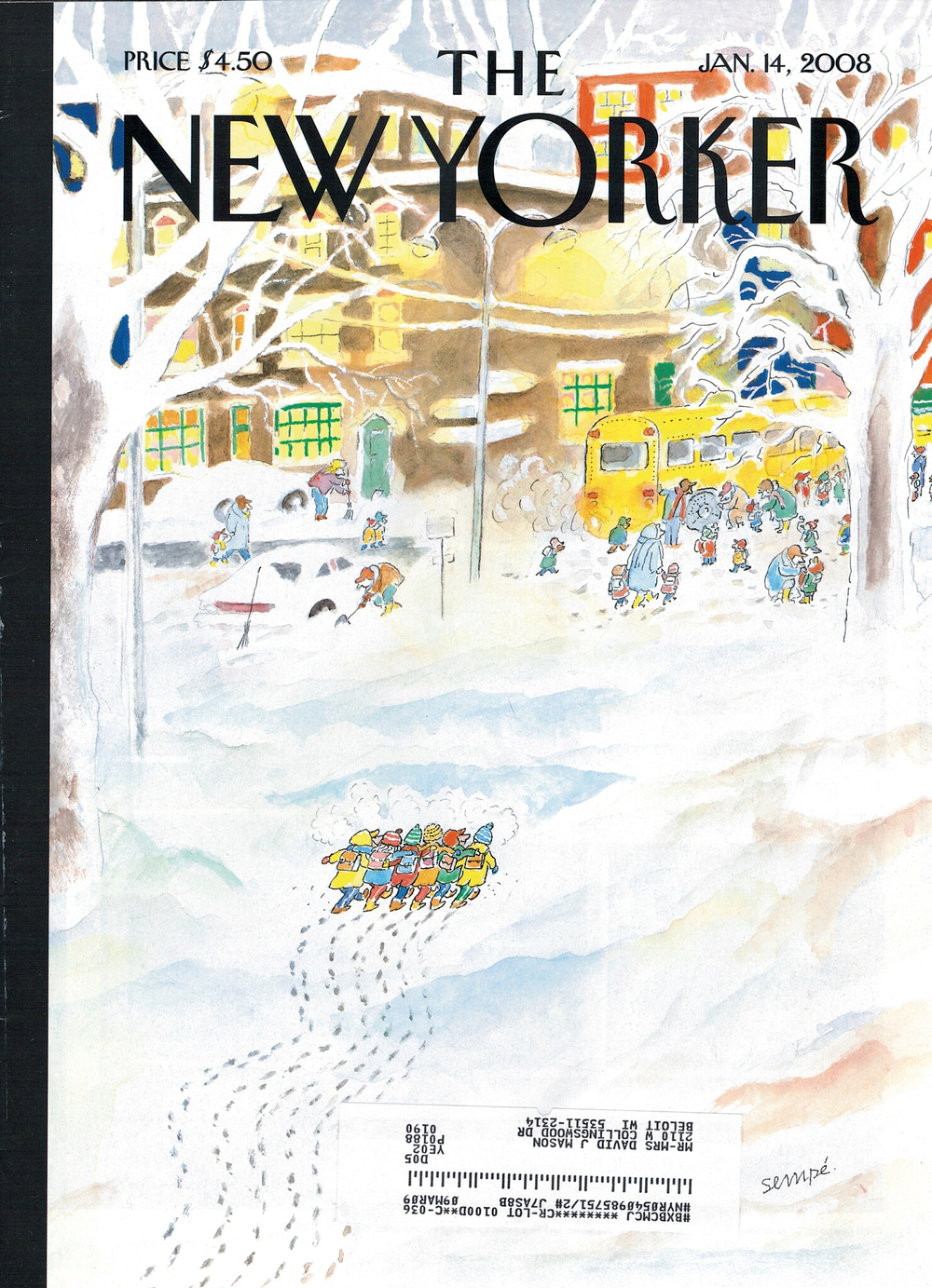 Журнал The New Yorker 14-01-2008, обложка