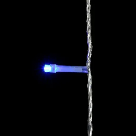 Светодиодная гирлянда 20 м., 200 синих LED ламп, 24V., прозрачный силиконовый провод, IP65, Beauty Led (EST200-10-1B)