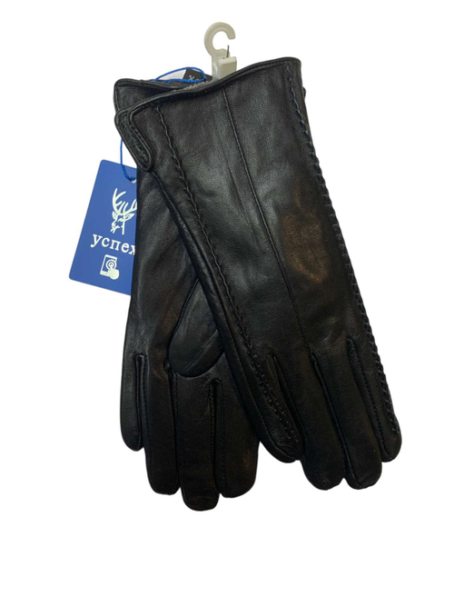 Перчатки. Женские. Материал верха: Кожаные. Подклад: Плюш-флис. 10 шт в упаковке.