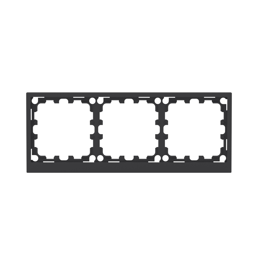 Рамка на 3 поста, KANT, черный уголь