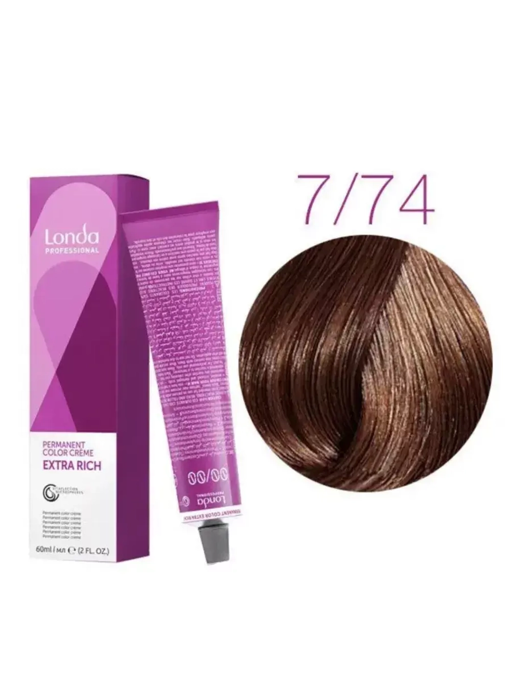 LONDA COLOR Стойкая крем-краска 7/74