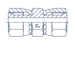 Соединение FH D16 ORFS 1 (обжатая гайка)