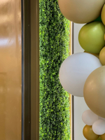 Вертикальное озеленение панелями из искусственной зелени  входной группы в супермаркете "Табрис" г.Сочи
