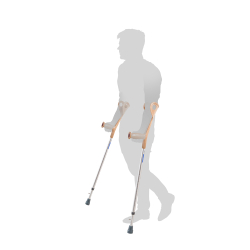 Костыль с опорой под локоть "Евростиль" 10079 SL/U