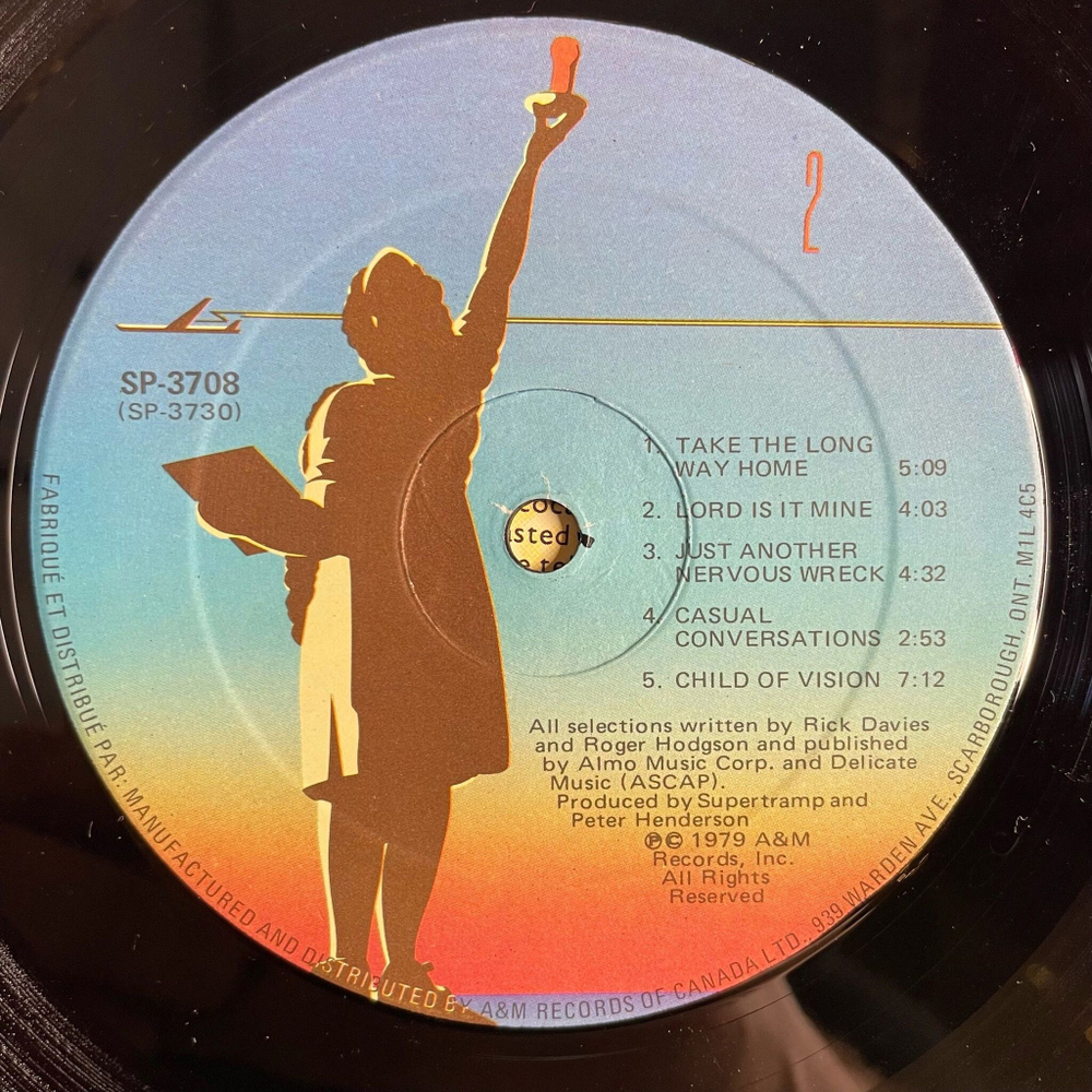 Винтажная виниловая пластинка LP Supertramp Breakfast In America (Canada 1979) Breakfast In America