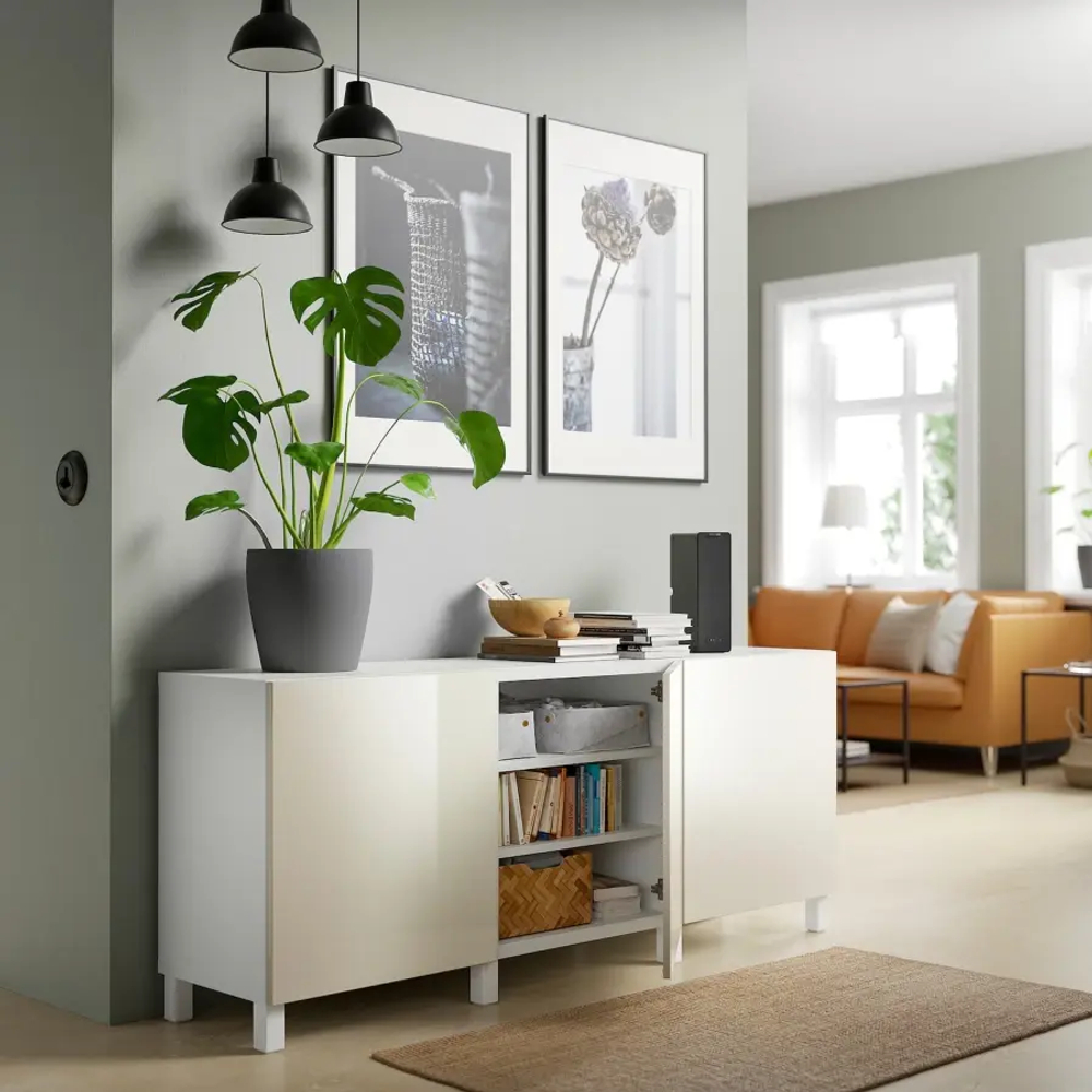 Комбинация для хранения - IKEA BESTÅ/BESTA/БЕСТА/БЕСТО ИКЕА, 180x40x74 см, серый,