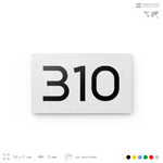 Номер на дверь 310, табличка на дверь для офиса, квартиры, кабинета, аудитории, склада, белая 120х70 мм, Айдентика Технолоджи
