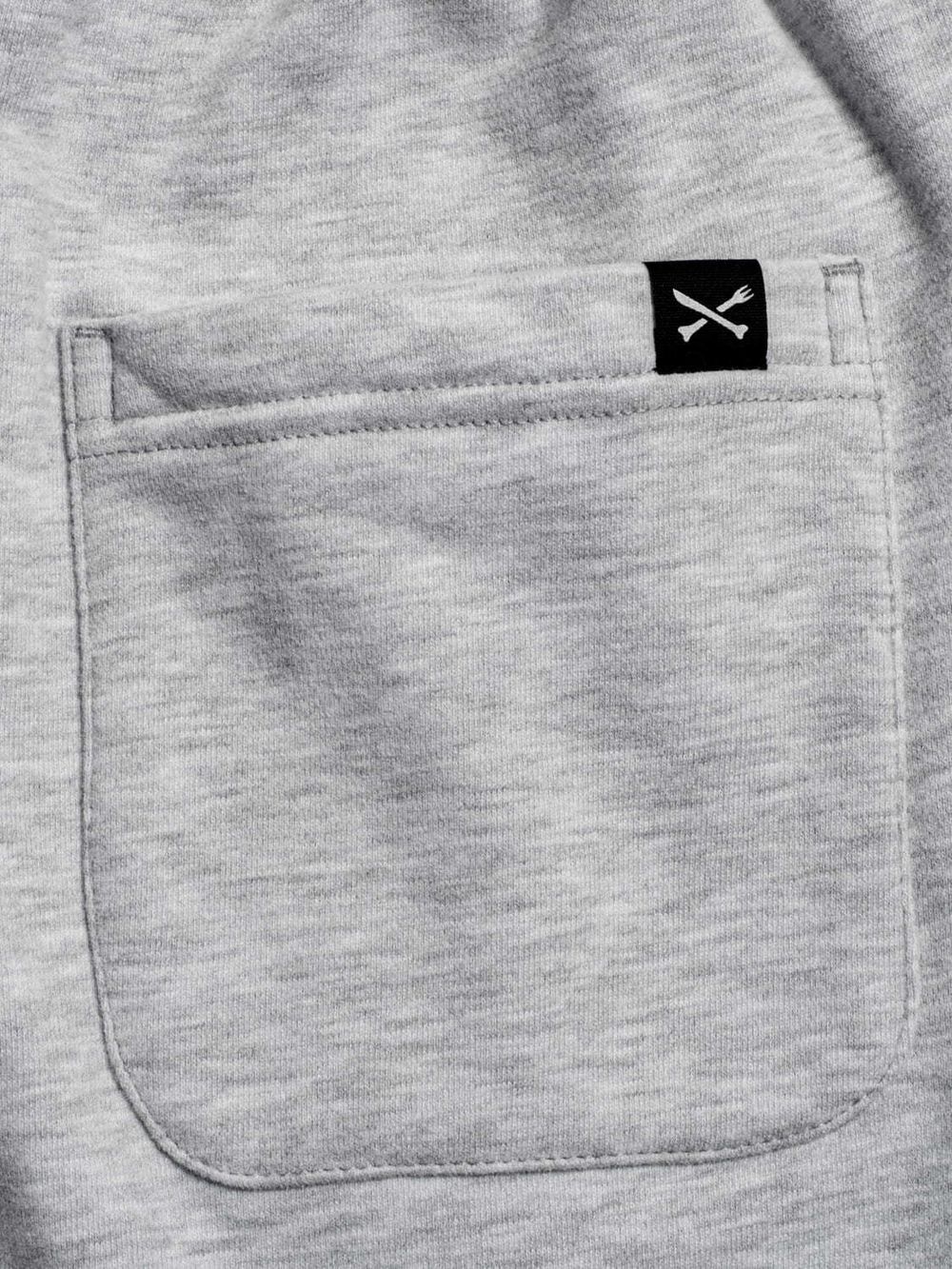 Брюки Hardlunch Logo оверсайз меланж серые