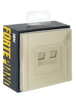 FORTE&PIANO Розетка компьютерная двойная RJ45 кат.6 FP434 ваниль IEK