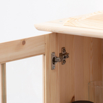 Шкаф навесной, 48х28х73, Лена, для кухни и в ванную, 1 дверь, из массива дерева, в натуральной отделке, Dipriz