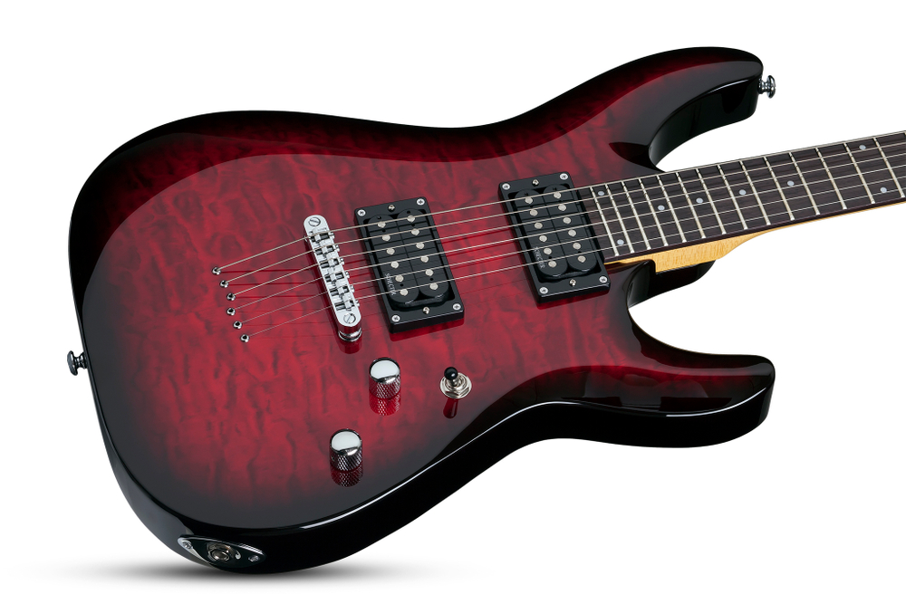 Schecter C-6 PLUS SEE THRU CHERRY BURST