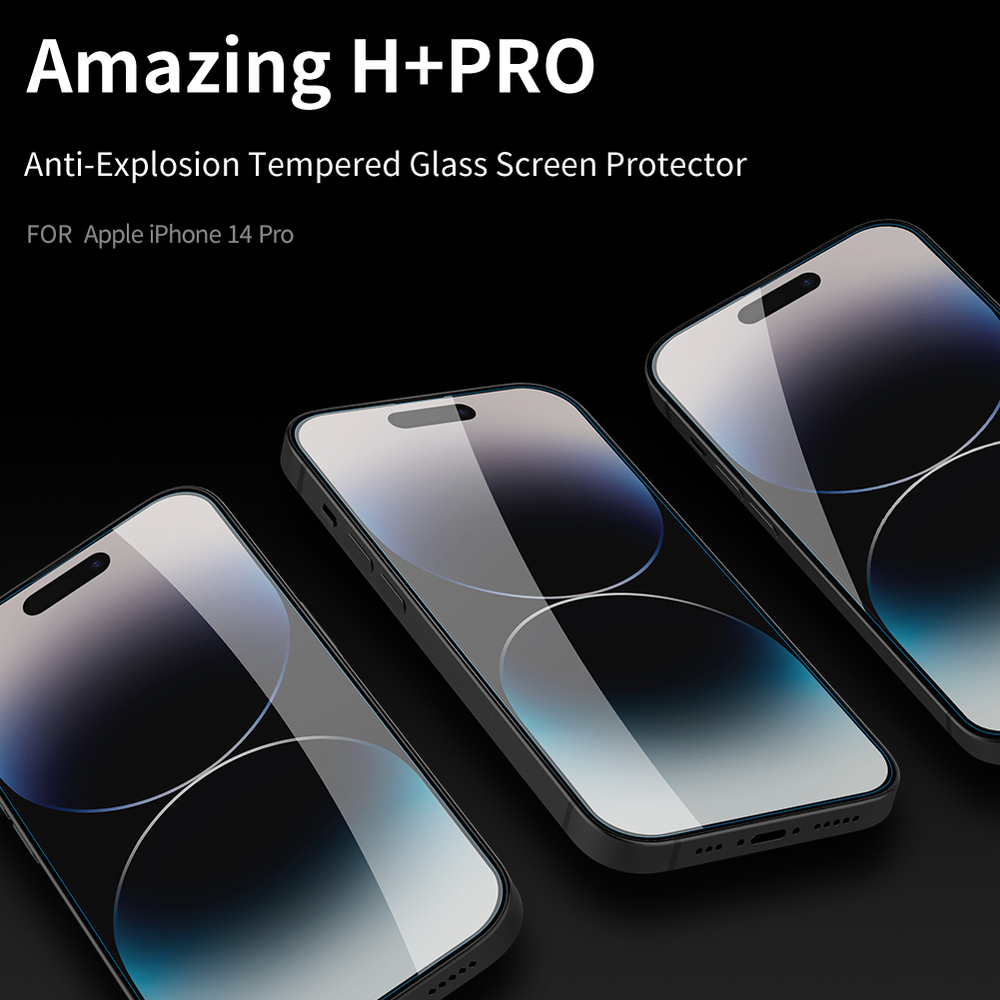 Защитное стекло с прозрачными рамками от Nillkin для iPhone 14 Pro Max, серия H+Pro Anti-Explosion Glass Screen Protector