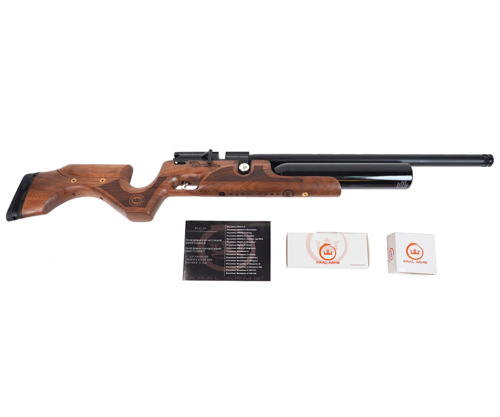 Винтовка пневматическая KRAL ARMS Puncher Maxi 3, Bighorn кал. 6,35мм орех