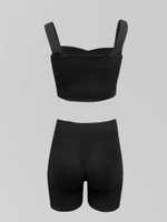 Костюм KRAI из коротких велосипедок и топа на широких лямках