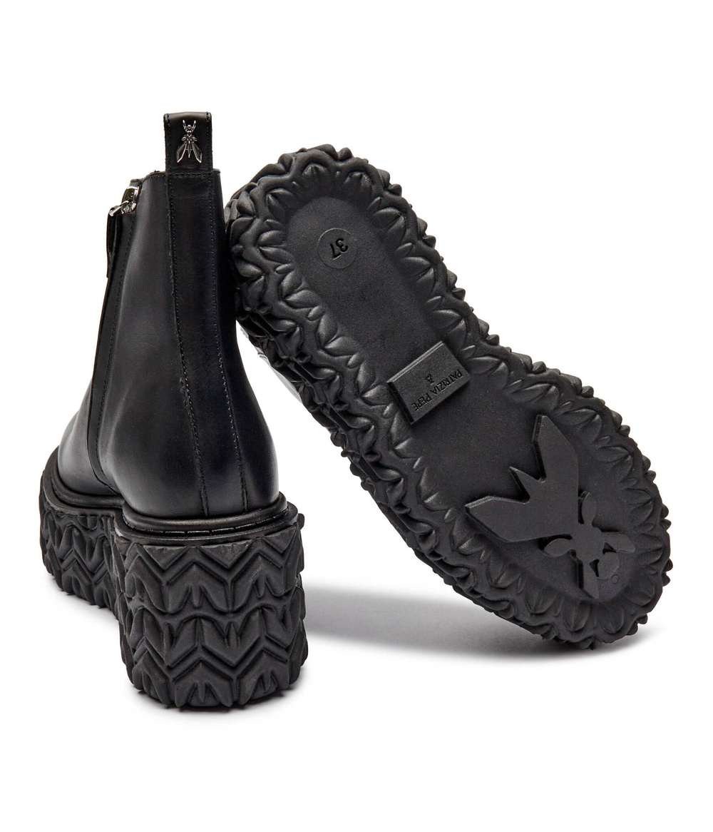 Кожаные ботильоны на платформе stivali Patrizia Pepe - черный(8Y0089 L078)