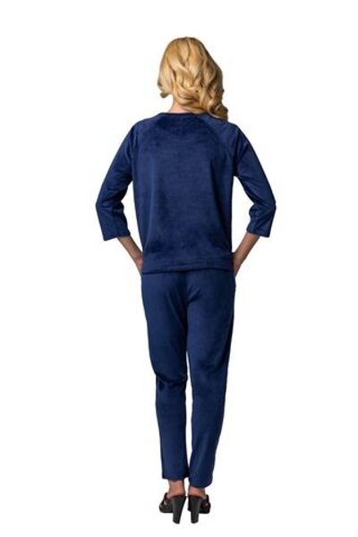 Спортивный костюм с объёмной вышивкой (Размер: S) (Цвет: синий)