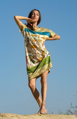 Платье "Прелюдия к цивилизации", по мотивам сюрреалистической живописи Виктора Браунера