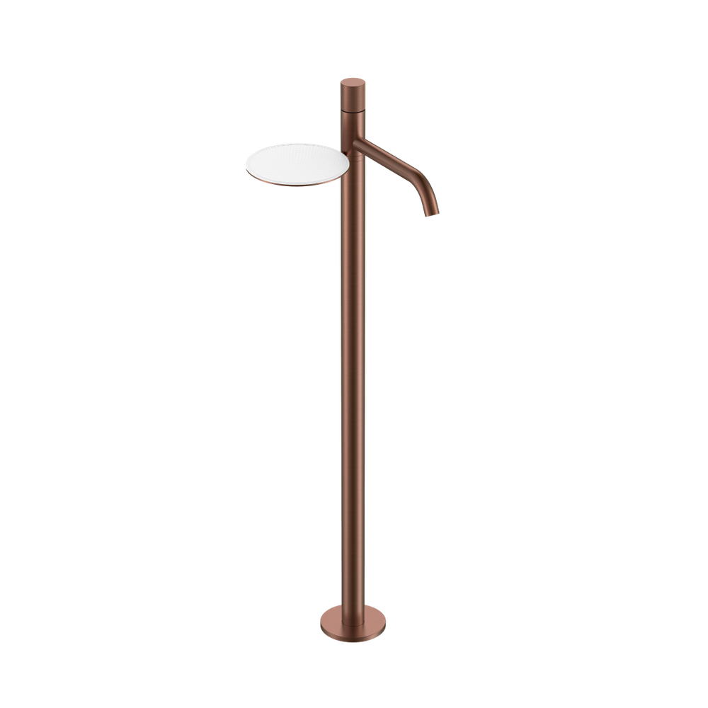 Смеситель STICK напольный для умыв. BRUSHED BRONZE SPIRALE