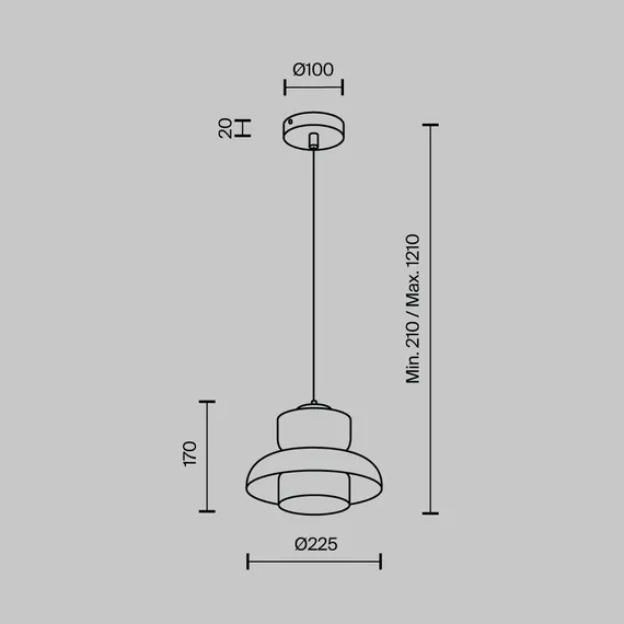 Подвесной светильник MODESTYLE MS.1412.220 CR