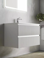 Тумба подвесная SANCOS Snob R 995х445х500, c двумя ящиками оснащенными доводчиками, Bianco, арт.SNR100W