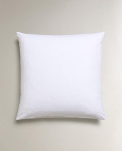 ZARA HOME НАВОЛОЧКА ИЗ ХЛОПКА ПЕРКАЛЬ С ВОЛНИСТОЙ КРОМКОЙ (800 НИТЕЙ), БЕЛЫЙ